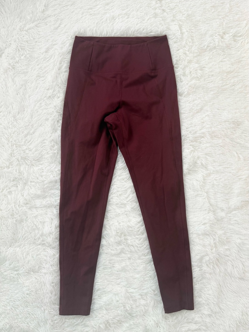 Girlfriend Collective High Rise Compression Leggings Size M Plum Burgundy 7/8
